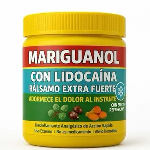 Mariguanol Extra Strength y Lidocaina Balm 125g Fast Acting Muscle Joint Relief Uso Externo for Pain Relief Uso Externo para Dolor with arnica cream with lidocaine